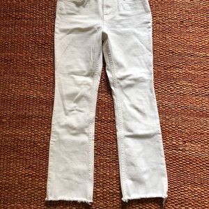 Everlane kick crop white jeans